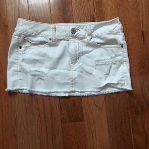 American eagle white denim/jean skirt